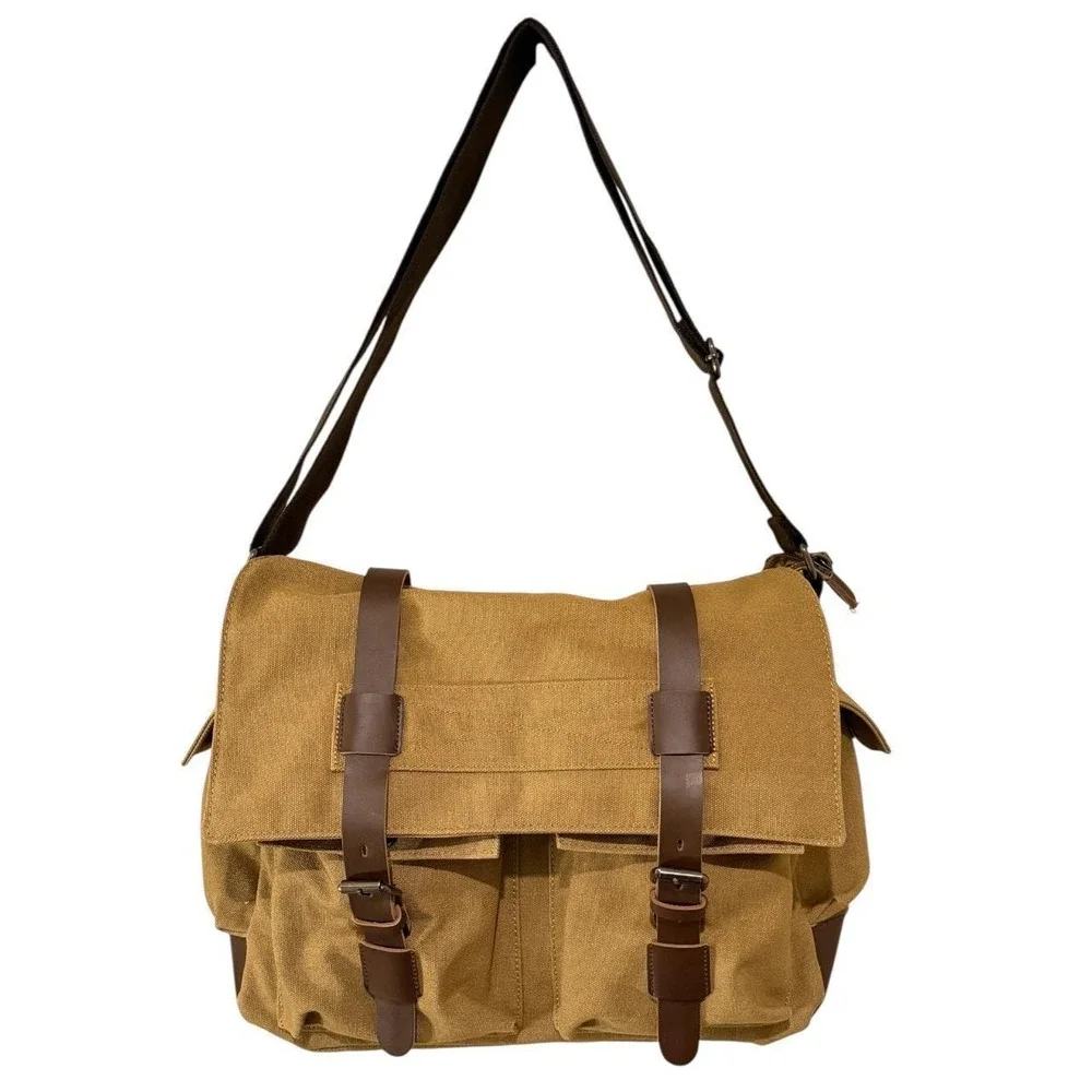 Vintage Style Messenger Bag with Computer Sleeve Crossbody / Shoulder Bag - New